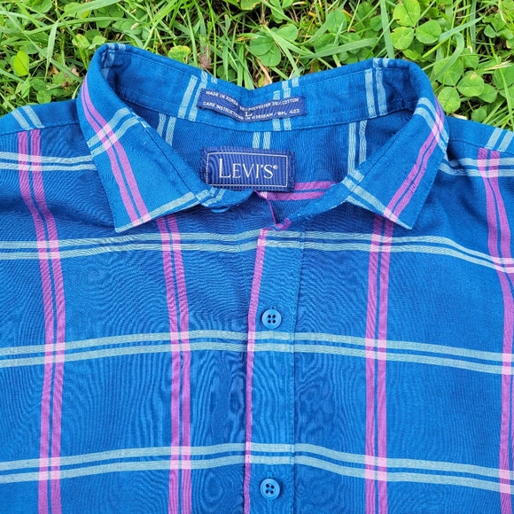 Vintage Levi's Mens plaid button down shirt Large - Picture 4 of 5